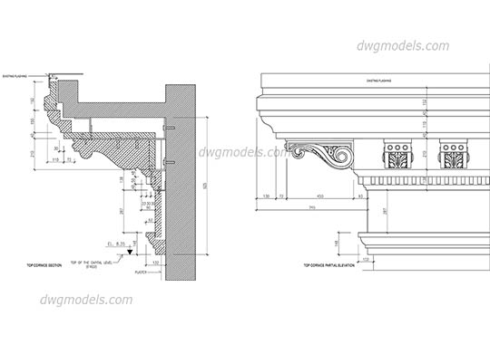 Decorative brackets - DWG, CAD Block, drawing