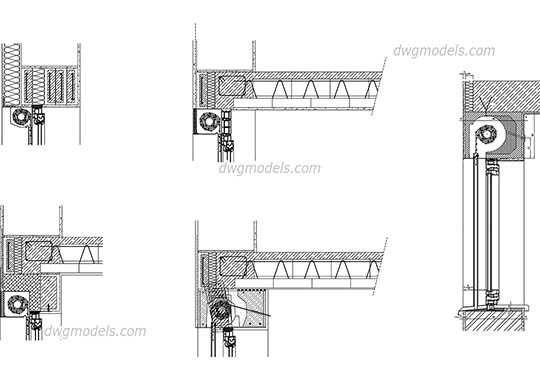 Roller shutters - DWG, CAD Block, drawing