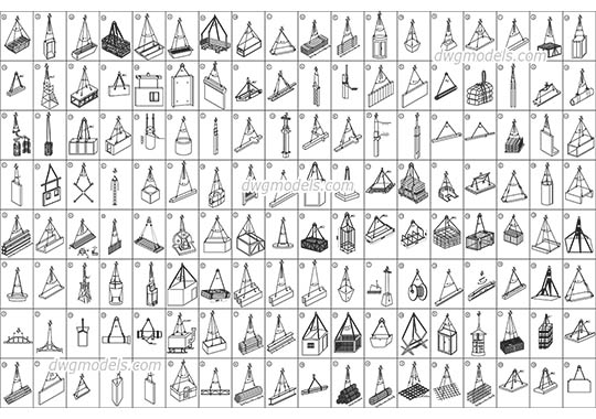 Lifting Equipments - DWG, CAD Block, drawing