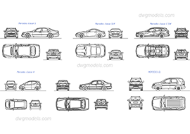 Mercedes 1 - DWG, CAD Block, drawing