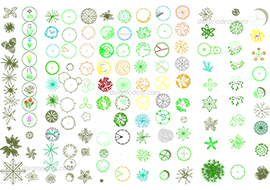 Trees 2 - DWG, CAD Block, drawing