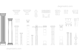 Arch detail 3 - DWG, CAD Block, drawing