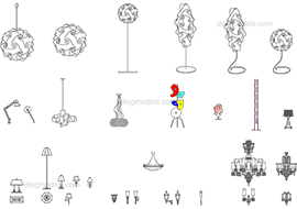 Light 1 - DWG, CAD Block, drawing