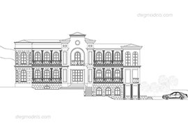 Facade 2 - DWG, CAD Block, drawing
