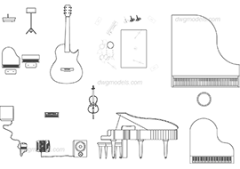 Mus equipment 1 - DWG, CAD Block, drawing