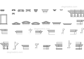 Arch detail 1 - DWG, CAD Block, drawing
