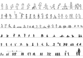 People 12 - DWG, CAD Block, drawing
