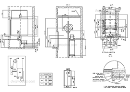 Lifts 3. KONE - DWG, CAD Block, drawing
