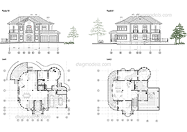 Villa 2 - DWG, CAD Block, drawing