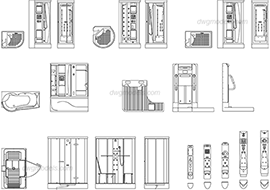 Shower 1 - DWG, CAD Block, drawing