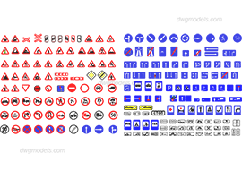 Road signs 2 - DWG, CAD Block, drawing