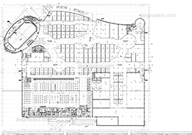 Shopping mall 1. Level Ground - DWG, CAD Block, drawing