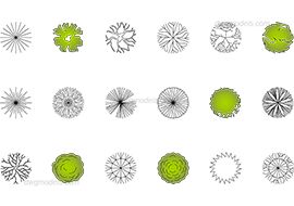 Trees 7 - DWG, CAD Block, drawing