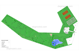 Golf 1 - DWG, CAD Block, drawing