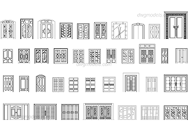 Doors 4 - DWG, CAD Block, drawing