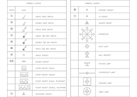 Symbols legend - DWG, CAD Block, drawing
