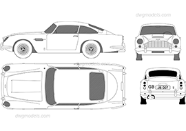 Aston Martin DB 5 1963 - DWG, CAD Block, drawing
