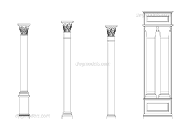 Corinthian order - DWG, CAD Block, drawing