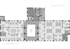 Office - DWG, CAD Block, drawing