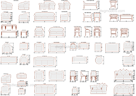 Furniture for hotels 2 - DWG, CAD Block, drawing