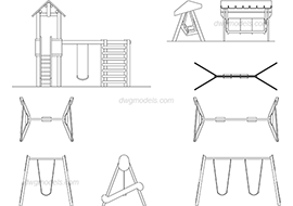 Swing - DWG, CAD Block, drawing