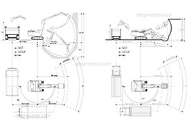Excavator - DWG, CAD Block, drawing