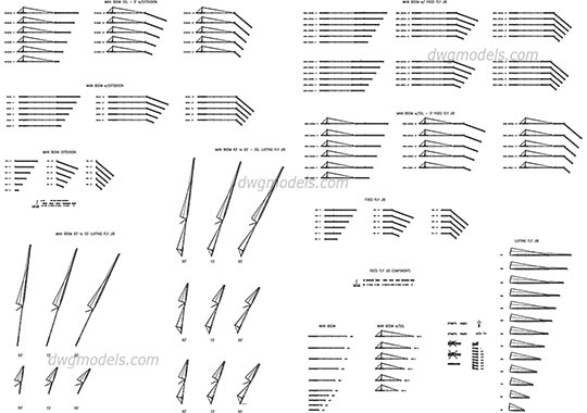 Main boom extension components - DWG, CAD Block, drawing