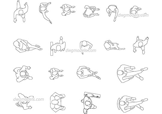 People top - DWG, CAD Block, drawing