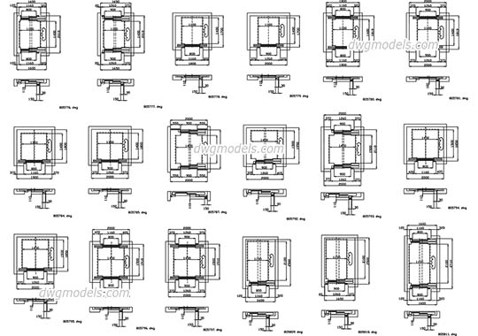 Elevators Kone. Part 2 - DWG, CAD Block, drawing