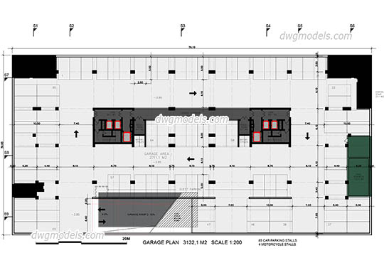 Garage plan - DWG, CAD Block, drawing