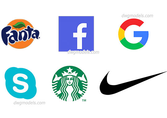 Logos - DWG, CAD Block, drawing