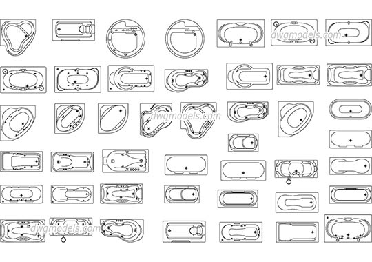 Ideal Standart bathtub - DWG, CAD Block, drawing