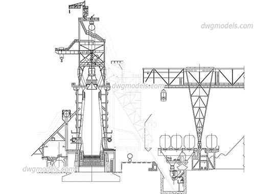 Blast furnace - DWG, CAD Block, drawing