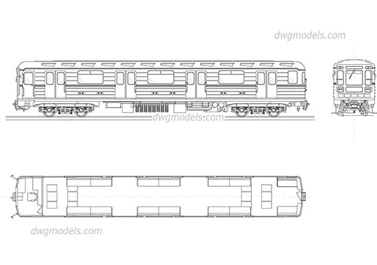 Metro carriage - DWG, CAD Block, drawing