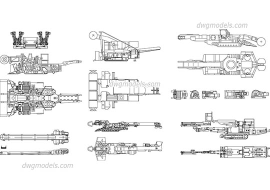 Mining transport and equipment - DWG, CAD Block, drawing