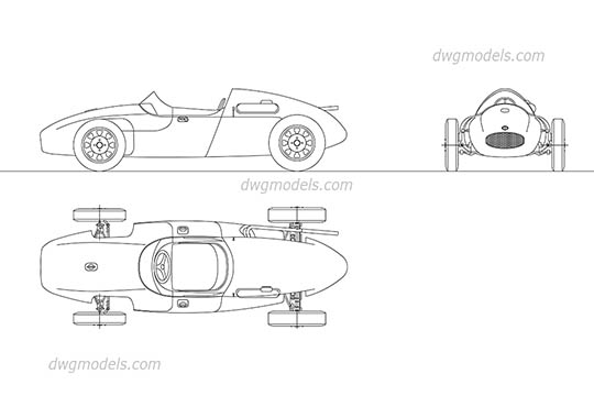 Cooper Climax T-43 - DWG, CAD Block, drawing