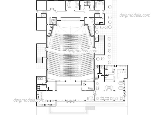 Concert Hall - DWG, CAD Block, drawing