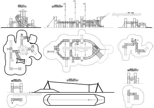 Playground theme play - DWG, CAD Block, drawing