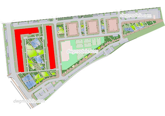 Urban design - DWG, CAD Block, drawing