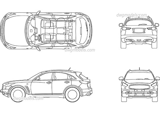 Infiniti FX50 - DWG, CAD Block, drawing