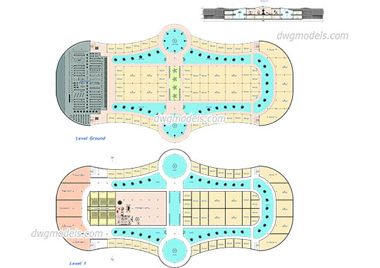 Shopping mall 3 - DWG, CAD Block, drawing