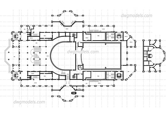 Theatre - DWG, CAD Block, drawing