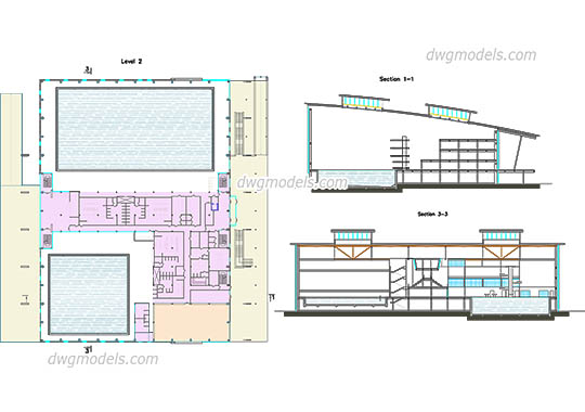 Swimming pool 1 - DWG, CAD Block, drawing