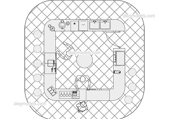 Fresh Bar - DWG, CAD Block, drawing