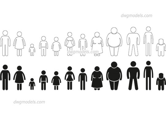 People Symbol - DWG, CAD Block, drawing
