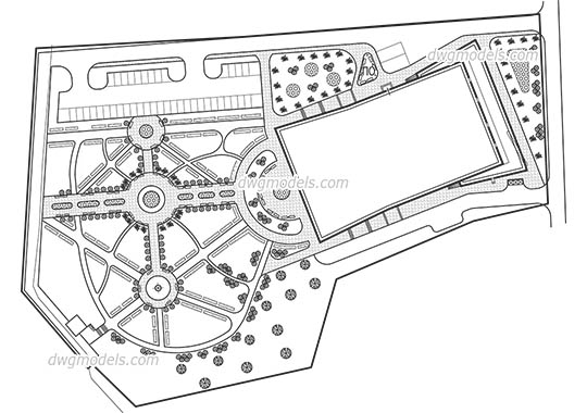 Landscaping plan - DWG, CAD Block, drawing
