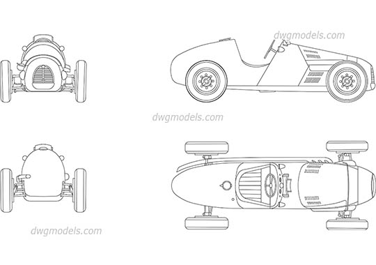 Gordini Type 16 - DWG, CAD Block, drawing