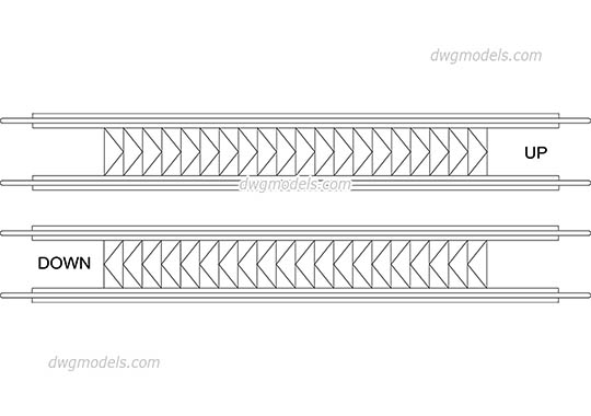 Travelator 2 - DWG, CAD Block, drawing