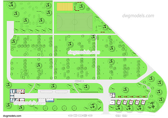 Camping - DWG, CAD Block, drawing