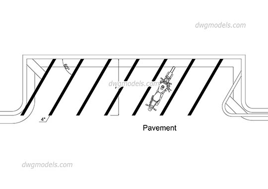 Motorcycle Parking - DWG, CAD Block, drawing